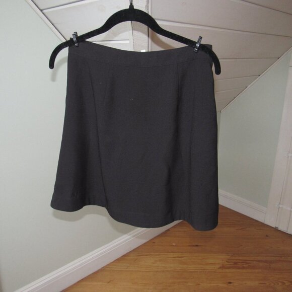 Avec Les Filles Black Mini Skirt Womens 0 Button Down Front - Picture 5 of 7